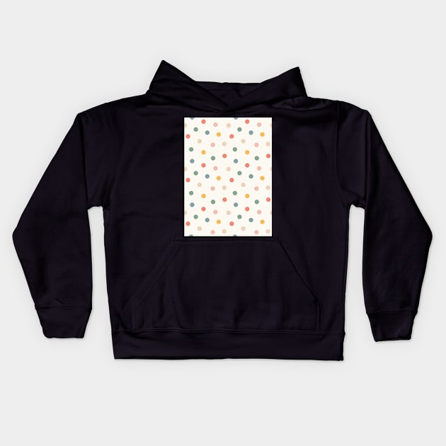 Sweet Minimal Polka Dot Pattern Kids Hoodie by Velvet Earth